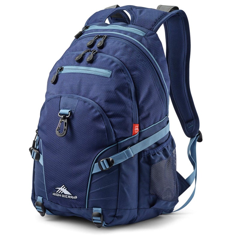 High Sierra Loop Backpack, Travel, or Work Bookbag with tablet sleeve, One Size, True Navy/Graphite Blue - Image 1